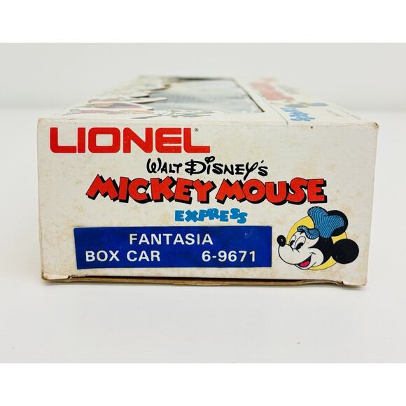 Lionel Fantasia Hi-Cube Box Car Walt Disney's Mickey Mouse Express 6-9671 NOS - Picture 9 of 10